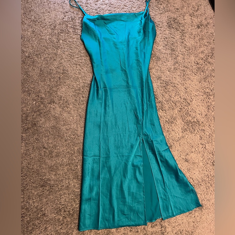 Satin Dress TEAL